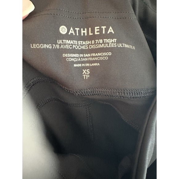 Athleta‎ Size Xs Ultimate Stash Leggings 7/8 Black - Picture 4 of 4